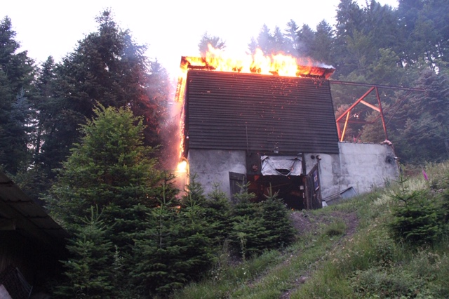 Brand der Holzvergasungsanlage